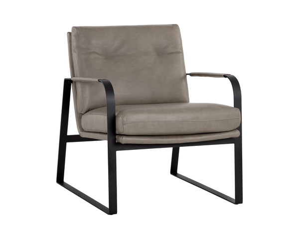 STERLING LOUNGE CHAIR - MISSOURI STONE LEATHER