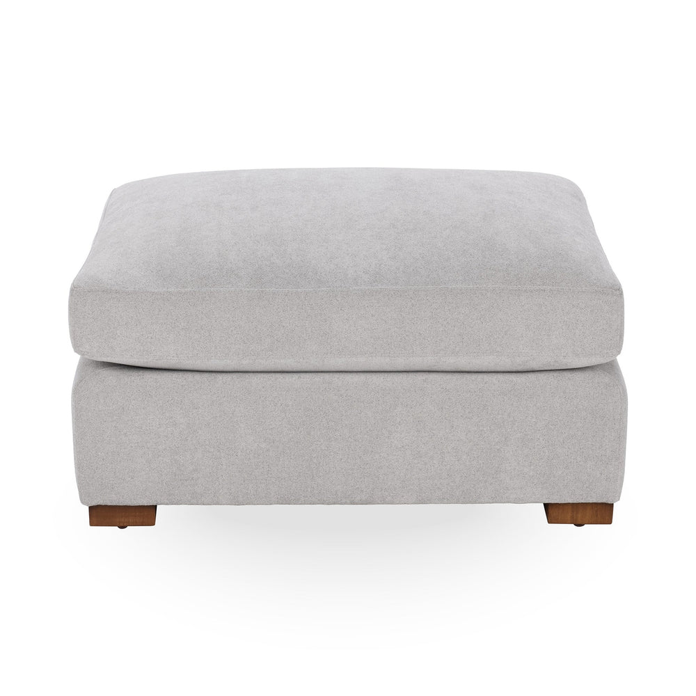 Audrey Ottoman Elite-Gray with Feather & Down Cushion