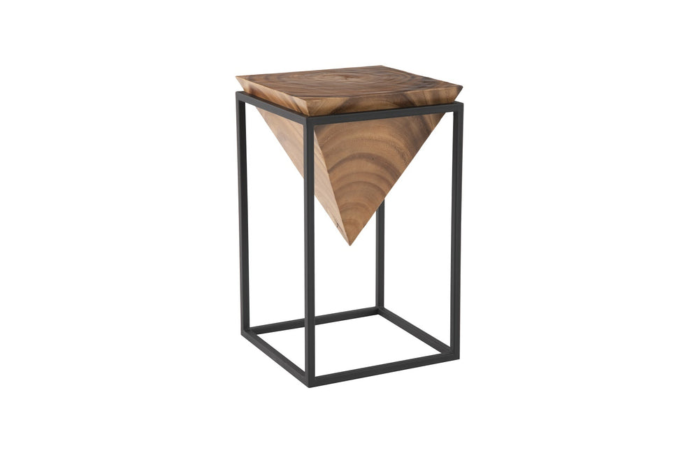 Inverted Pyramid Side Table, Natural