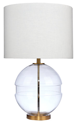 Satellite Glass Table Lamp, Antique Brass