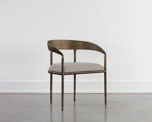 ZANATTA DINING ARMCHAIR - ZENITH TAUPE GREY