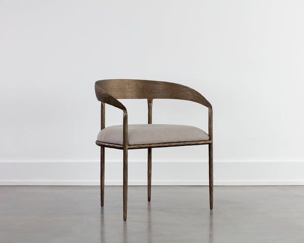 ZANATTA DINING ARMCHAIR - ZENITH TAUPE GREY