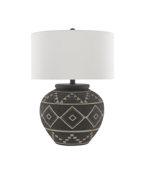 Tattoo Table Lamp In Brewed Latte & Molé Black