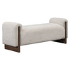 Sierra Upholstered Bench in Ash Wood - Bronzed Cocoa or Sand