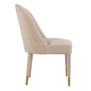 Brie Armless Chair, Champagne Set Of 2