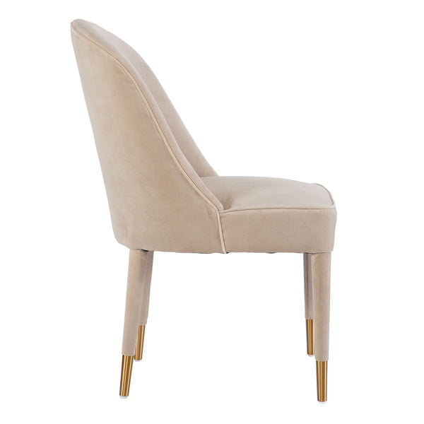 Brie Armless Chair, Champagne Set Of 2