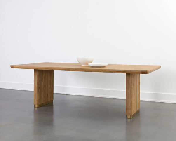 KALLA DINING TABLE - RECTANGULAR - RUSTIC OAK - 96"