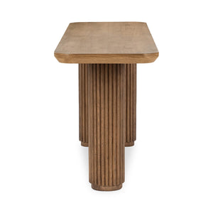 Vander Solid Wood Console Table with Oak Veneer