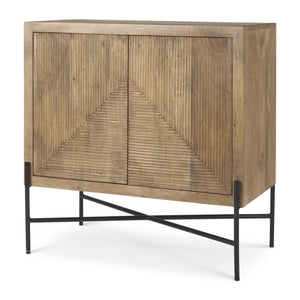 Cairo 36.0L x 19.5W x 36.0H 2 Door Wood and Metal Cabinet
