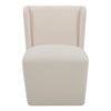 Moe's Cormac Rolling Dining Chair in Cream