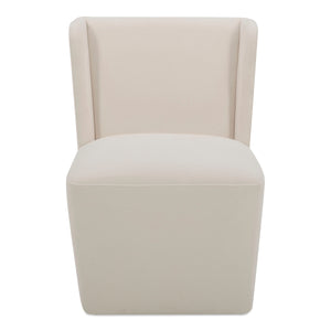 Moe's Cormac Rolling Dining Chair in Cream
