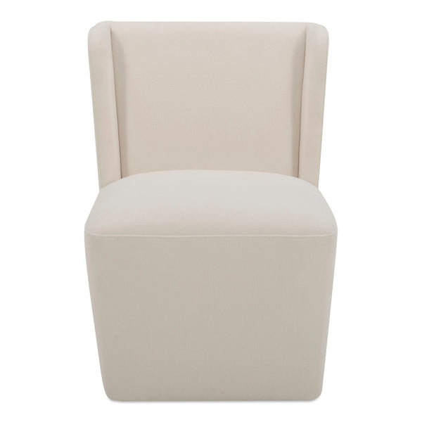 Moe's Cormac Rolling Dining Chair in Cream