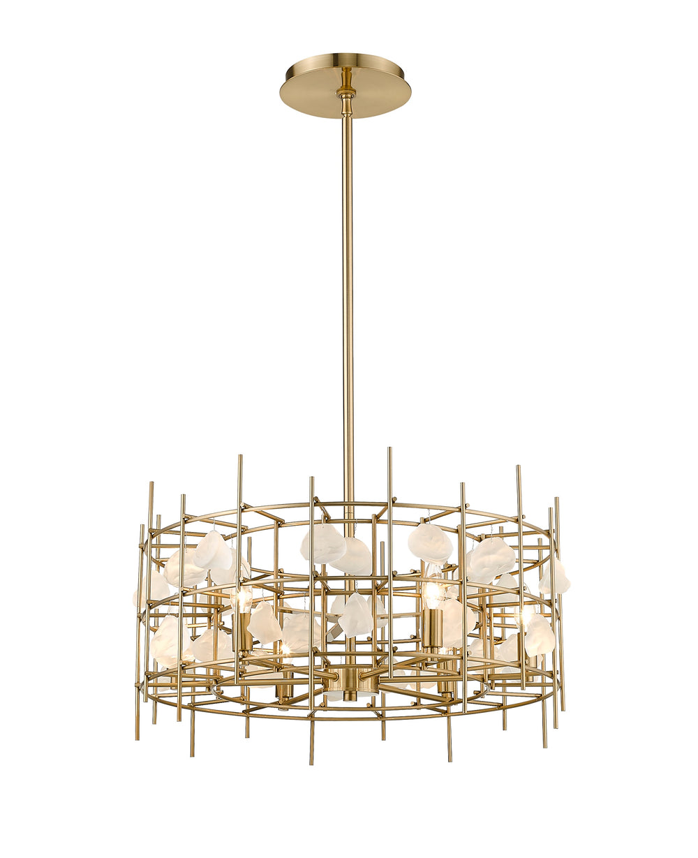 Garroway 6 Light Chandelier in Aged Brass Finish