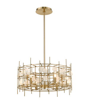 Garroway 6 Light Chandelier in Aged Brass Finish