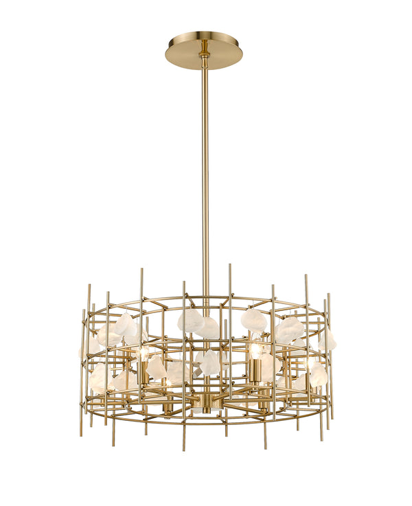 Garroway 6 Light Chandelier in Aged Brass Finish