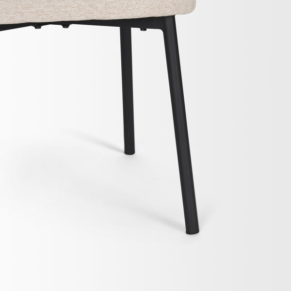 Shannon Dining Chair w/ Oatmeal Fabric & Matte Black Metal