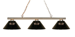 Sharp Shooter 3 Light Billiard Light in Polished Brass Finish