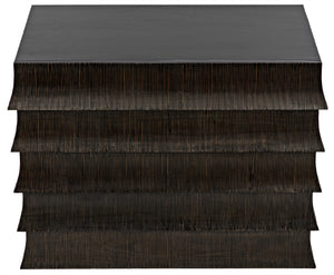 Ava Mahogany Dresser in Hand-Rubbed Black with Light Brown Highlights