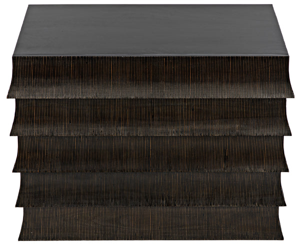 Ava Mahogany Dresser in Hand-Rubbed Black with Light Brown Highlights