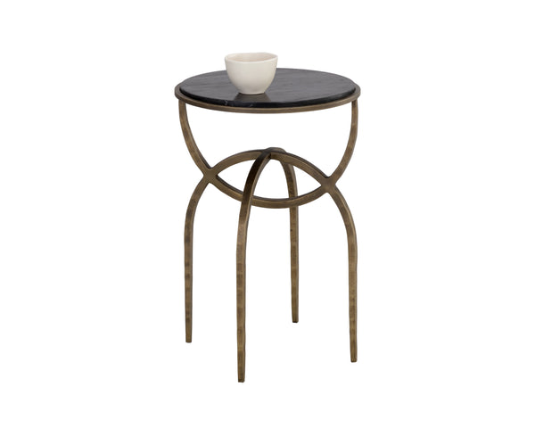 ALICENT END TABLE - BLACK MARBLE