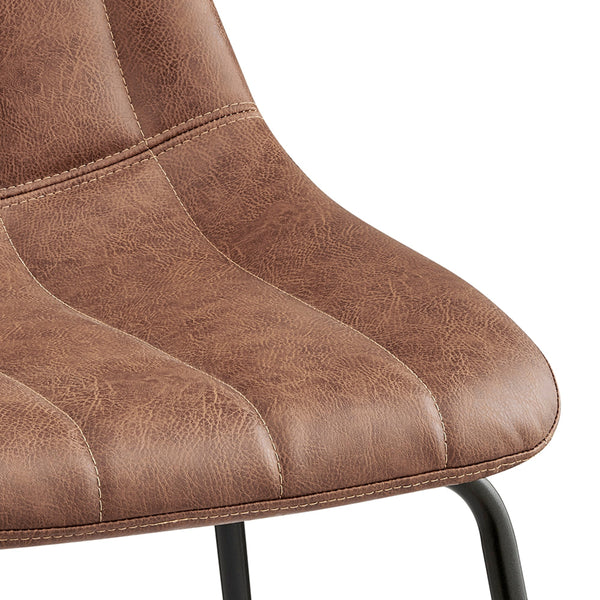Robert KD PU Counter Stool, Umber Brown