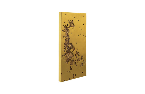 Splotch Wall Art, Rectangle, Gold Leaf