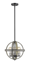 Kirkland 3 Light Pendant in Ashen Barnboard Finish