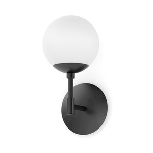 Sunset Sconce In Black Gunmetal-Opal Matte Glass
