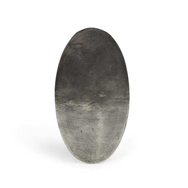 Flores Cast Aluminum Oval Coffee Table - Nickle