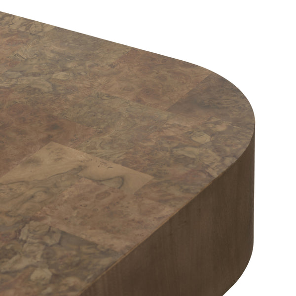 Blanco Coffee Table In Warm Umber Burl