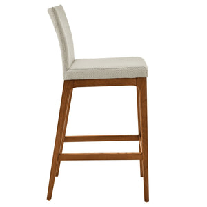Devon Fabric Counter Stool Walnut Legs In Cardiff Cream 