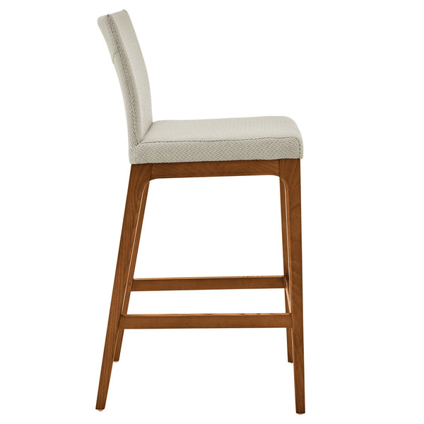 Devon Fabric Counter Stool Walnut Legs In Cardiff Cream 