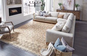 Donovan Upholstered Sectional with Built-in Side Table