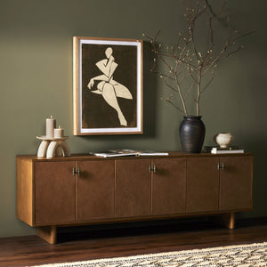 Posada Media Console In Amber Oak