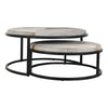 Hayword Hide-Covered Nesting Coffee Tables – Set of 2