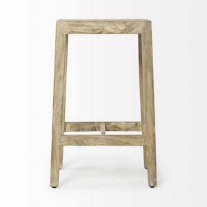 Colony 25" Seat Height Brown Wood Seat & Frame Stool