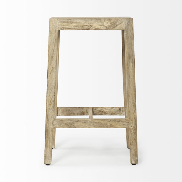 Colony 25" Seat Height Brown Wood Seat & Frame Stool