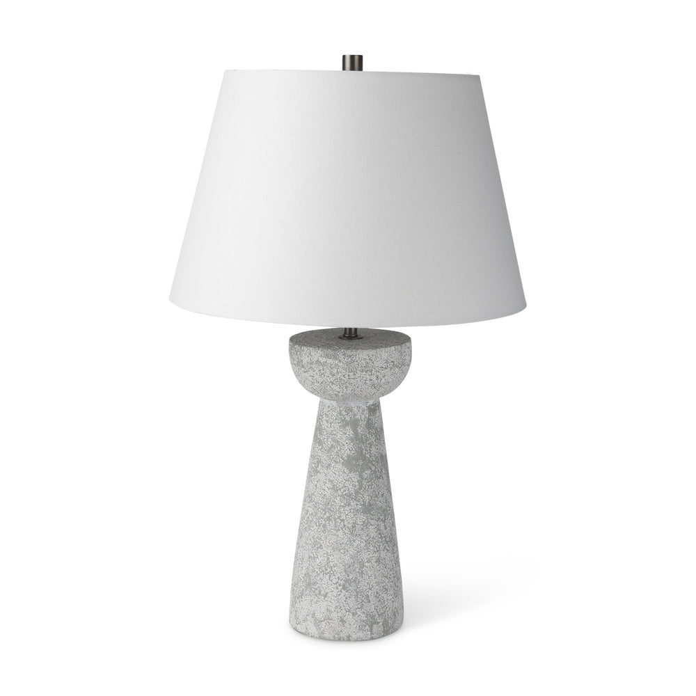 Julia 16.0L x 16.0W x 27.0H Gray Antique Painted Cement Table Lamp