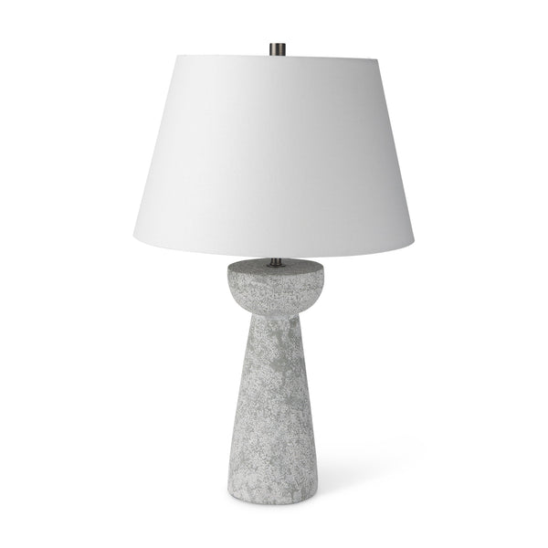 Julia 16.0L x 16.0W x 27.0H Gray Antique Painted Cement Table Lamp