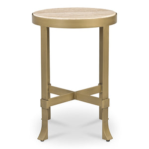 Moe's Holli Side Table Travertine Top