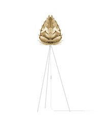 Conia Brass 63" Tripod Floor Lamp with White Base