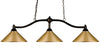 Chance 3 Light Billiard Light in Bronze Finish