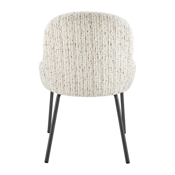 Katrisa KD Boucle Dining Side Chair, Zenith White