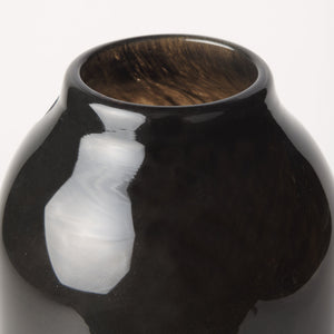 Emu Tall Black w/ Gray Vase