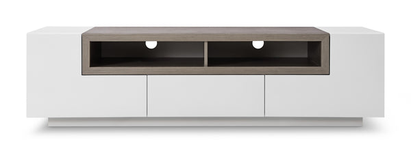 W TV002 White Gloss/Grey Veneer
