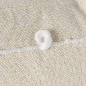 Erica 13 x 21 Cream With White Detail Decorative Pillow Cover