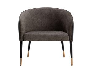 ASHER LOUNGE CHAIR - SPARROW GREY / NAPA BLACK