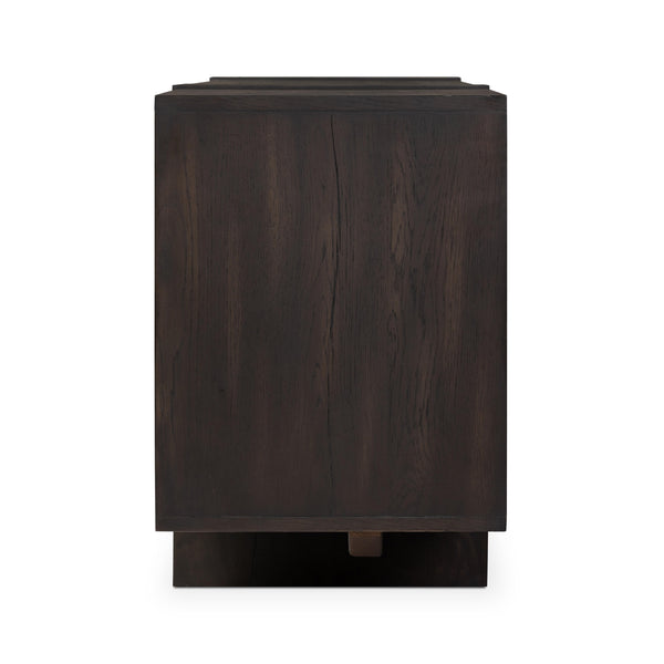 Fisher Media Console in Smoked Black Veneer'