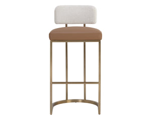 LARISSA BARSTOOL - NAPA COGNAC / RHEA LIGHT BARLEY