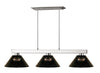 Players 3 Light Billiard Light in Brushed Nickel Finish